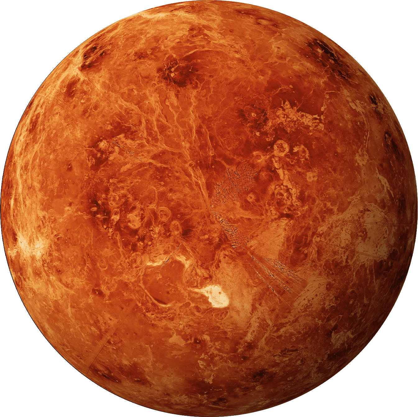 Orange planet in space